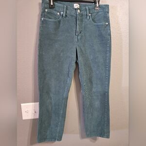 J. Crew Vintage Straight Green Corduroy Jeans Size 29